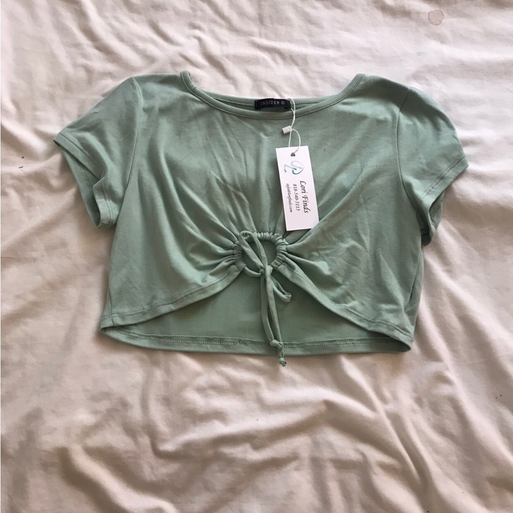 Sage Green Crop Top